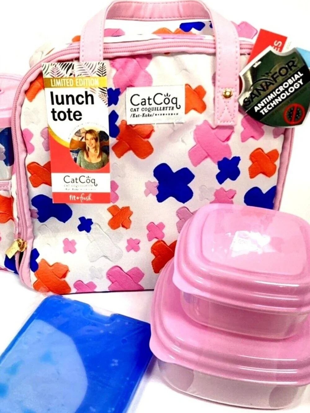 Cat & Co. Pink Floral Lunch Set with Insulated Tote and Tumbler